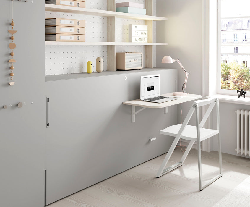 Single Horizontal Wall Bed with Desk-bedda Space Saving Solutions