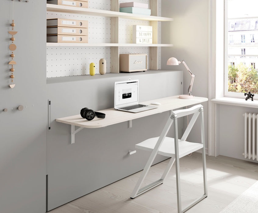 Single Horizontal Wall Bed with Desk-bedda Space Saving Solutions