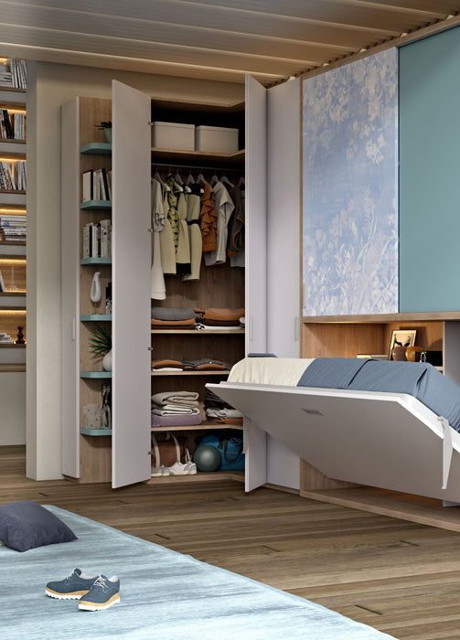 Flap single horizontal Wall Bed open - bedda
