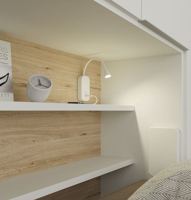 Single Horizontal Wall Bed with Integrated Wardrobe- bedda