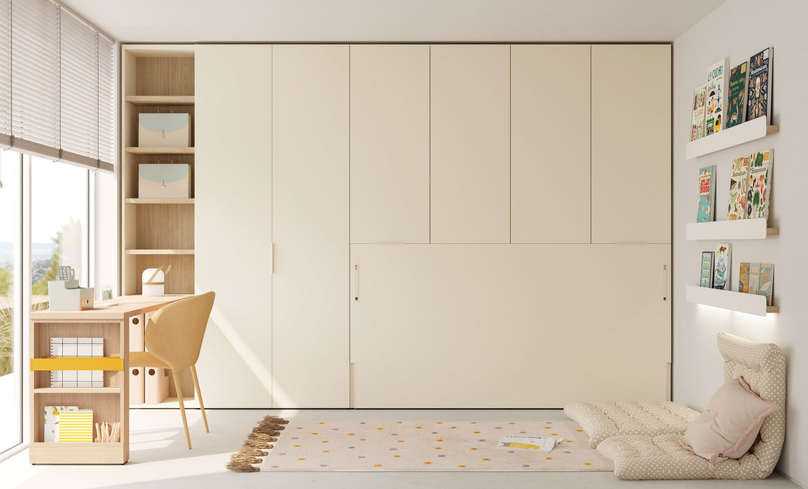 Single Horizontal Wall Bed with Integrated Wardrobe- bedda