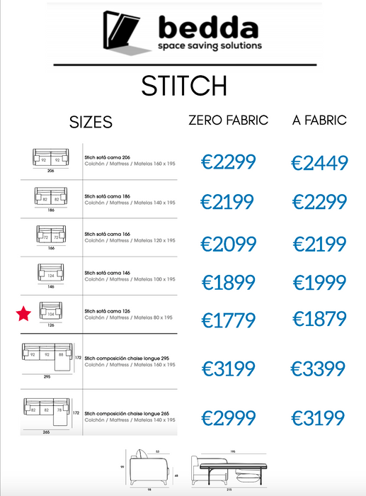 Stitch Chair Bed - bedda space saving solutions Ireland